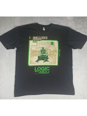 Logic College Park Tour T-Shirt Men's XL Black Cotton Heritage Rap Tour Shirt
